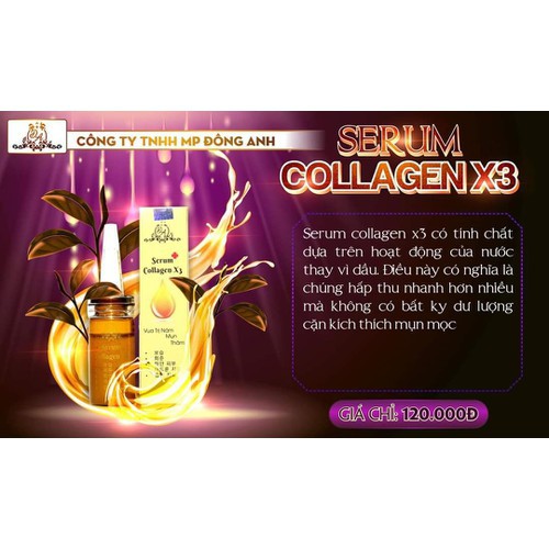 Serum collagen x3 công nghệ hàn quốc