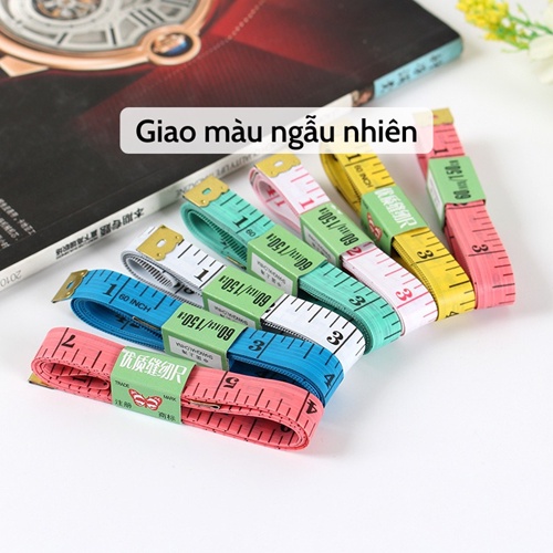 [CỰC RẺ] Thước dây  Thước đo chiều cao, đo eo, thước thợ may đo quần áo dài 1,5m nhiều màu bền đẹp tiện lợi