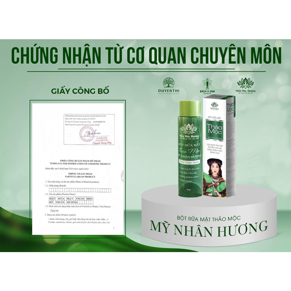 Bột Rửa Mặt Mỹ Nhân Hương Bách Y Sâm Duyên Thị MỚI MỊN HƠN SẠCH SÂU