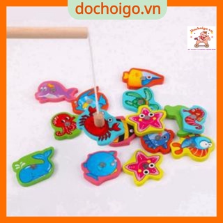 Đồ chơi câu cá bằng gỗ, đồ chơi gỗ phát triển trí tuệ, dochoigo.vn