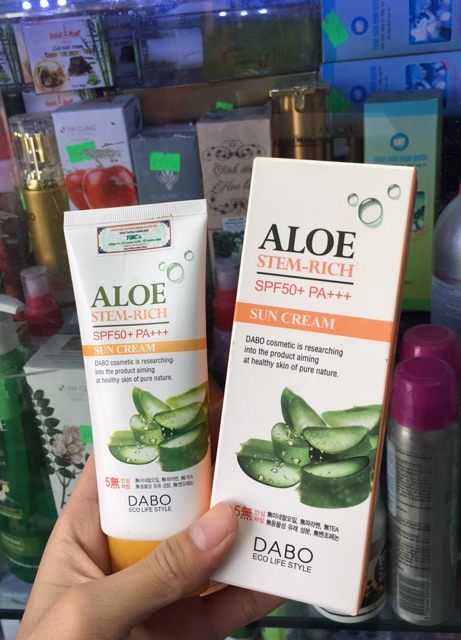 Kem chống nắng dưỡng da lô hội DABO Aloe Stem Rich