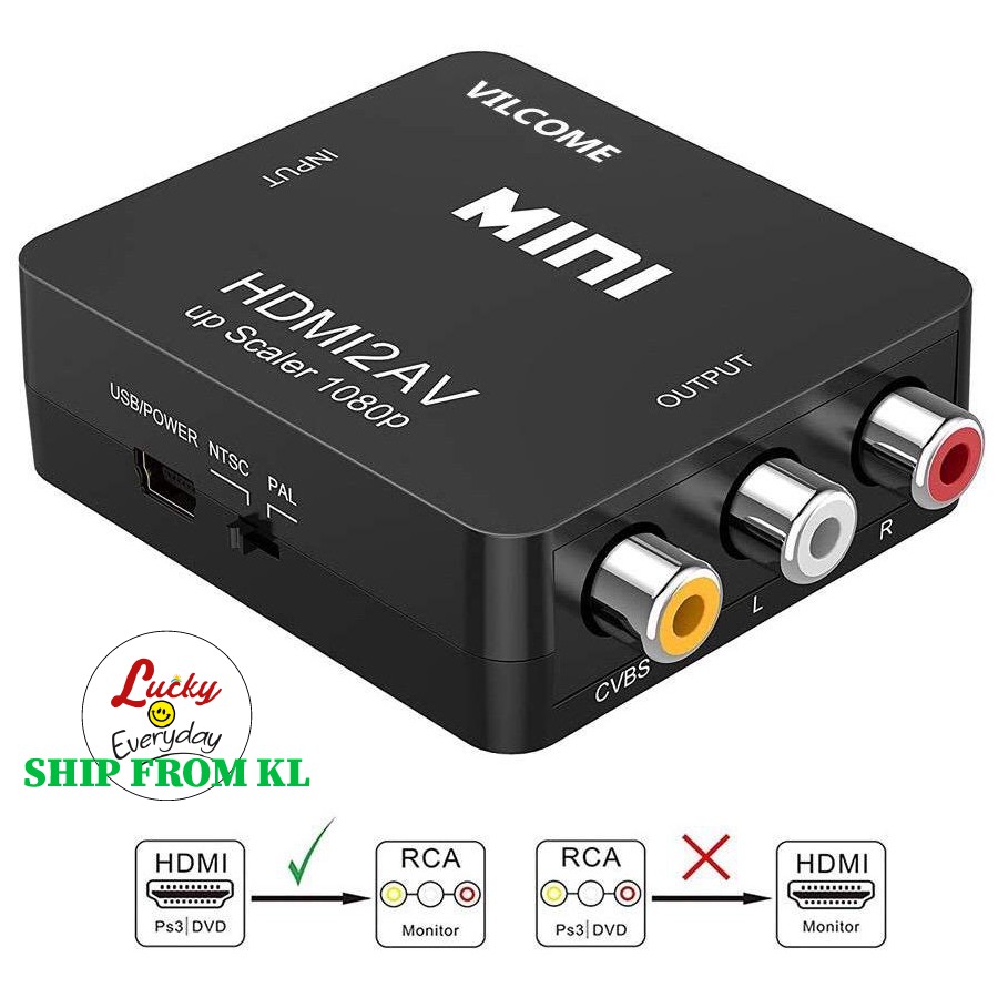 Bộ Chuyển Đổi Hdmi Sang Rca Hdmi Sang Av 1080p Hỗ Trợ Ntsc Pal Cho Tv Box / Old