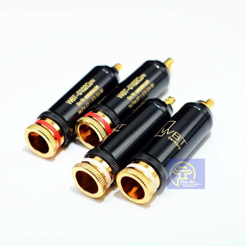 Jack AV WBT Germany Cao cấp - Jack hoa sen khóa vít mạ vàng