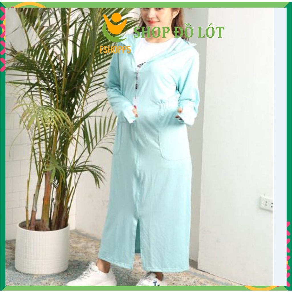 Áo khoác chống nắng nữ toàn thân cao cấp dáng dài chùm siêu đẹp dày dặn thoáng mát chống tia uv NANGNU02