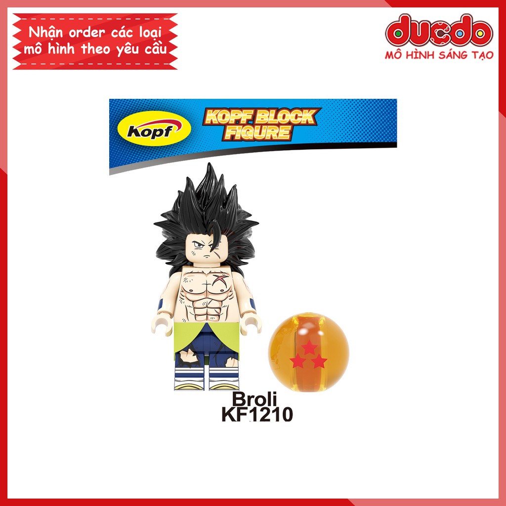 Minifigures các nhân vật trong Bảy viên ngọc rồng - Đồ chơi Lắp ghép Xếp hình Mô hình Mini Dragon Ball Kopf KF6098