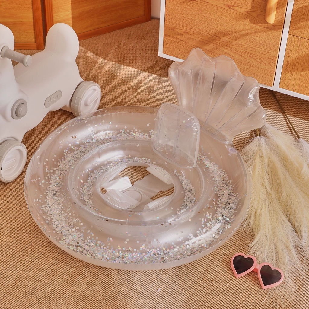 Phao Bơi Bơm Hơi Hình Nàng Tiên Cá Màu Trong Suốt Mới