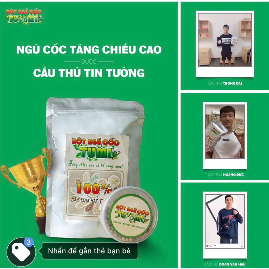 Combo Tăng chiều cao Tumi: Ngũ cốc tăng chiều cao Tumi, viên tăng chiều cao Tumi | BigBuy360 - bigbuy360.vn