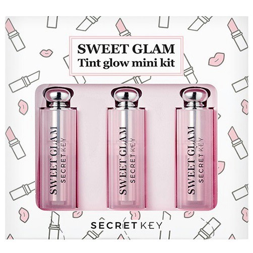 Set 3 son dưỡng môi có màu Secret Key Sweet Glam Tint Glow Mini Kit