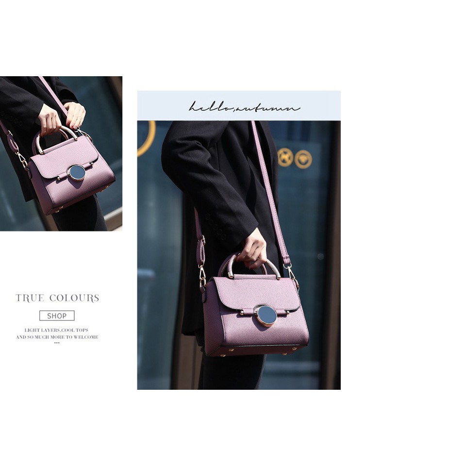 Túi Đeo Chéo Nữ Thời Trang (Khóa Tròn Đen) | BigBuy360 - bigbuy360.vn