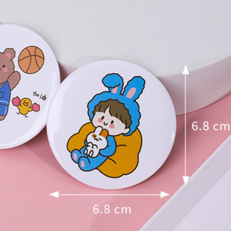 [Hàng mới về] Gương cầm tay phong cách hoạt hình dễ thương Zhishun