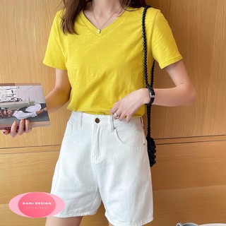 Áo phông cổ tim đẹp Ảnh thật
