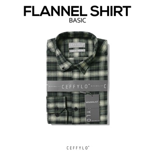 Áo Sơ Mi Dài Tay Kẻ Caro, Màu Xanh Rêu, Chất Liệu Cotton Thoáng Khí, Form Slimfit - CEFFYLO