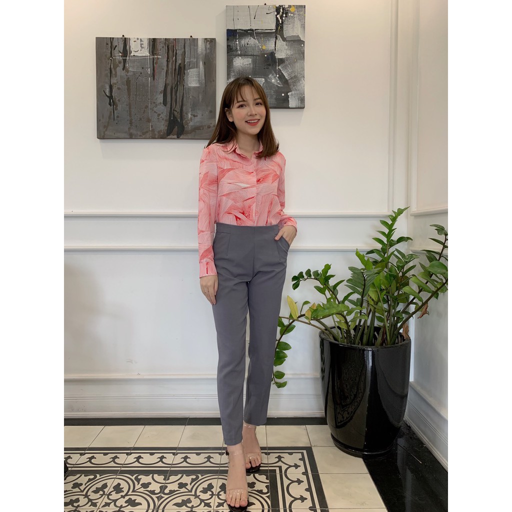 Quần tây nữ, Quần baggy khóa sườn fom chuẩn lên dáng đẹp Lake fashion | BigBuy360 - bigbuy360.vn