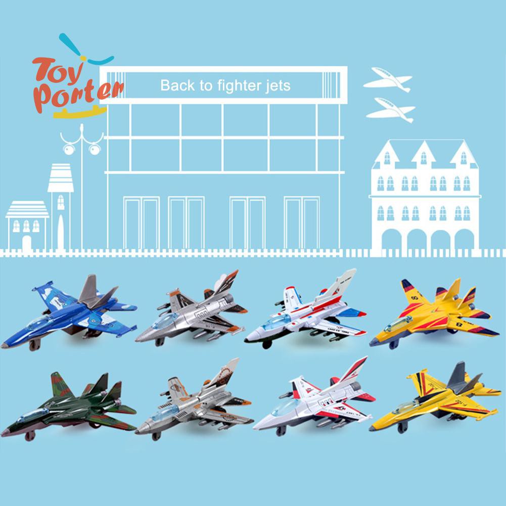 💞Children Alloy Fight Combat Aircraft Plane Model Aeroplane Kids Toy Random💞