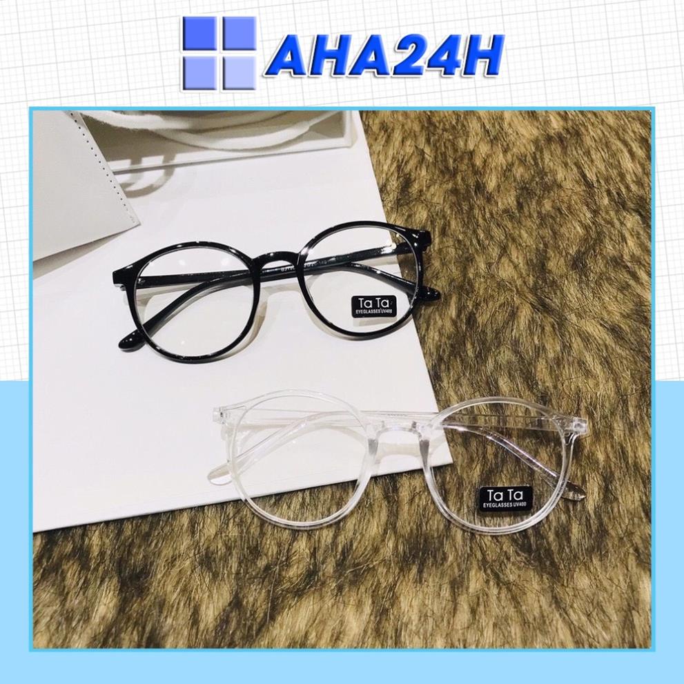 Kính giả cận mắt tròn TATA thời trang gọng ngố học sinh nam nữ giá rẻ AH143