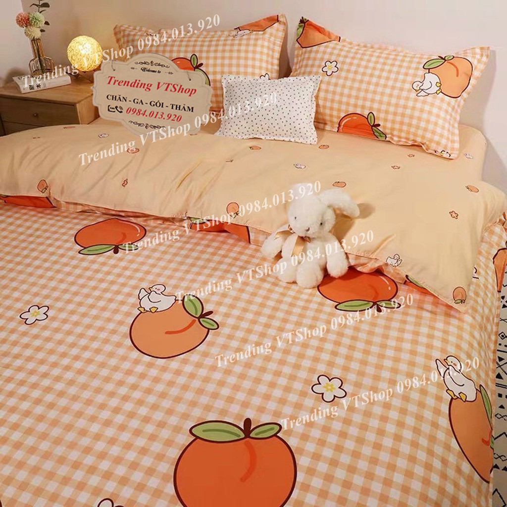 [Giá hủy diệt] Bộ 3 món ga gối chất liệu Poly Cotton  không bai xù, họa tiết đẹp mắt | BigBuy360 - bigbuy360.vn
