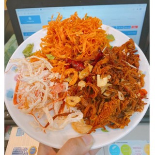 Khô Mix 3 vị Khô Gà, Khô Mực, Khô Heo Hàng Loại 1 Hũ 300g - Đồ Ăn Vặt Nhà Làm Thế Giới Ăn Vặt | BigBuy360 - bigbuy360.vn