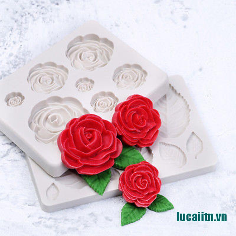 hot&3D Rose Flower Silicone Fondant Chocolate Mould Cake Decor Sugarcraft Mold