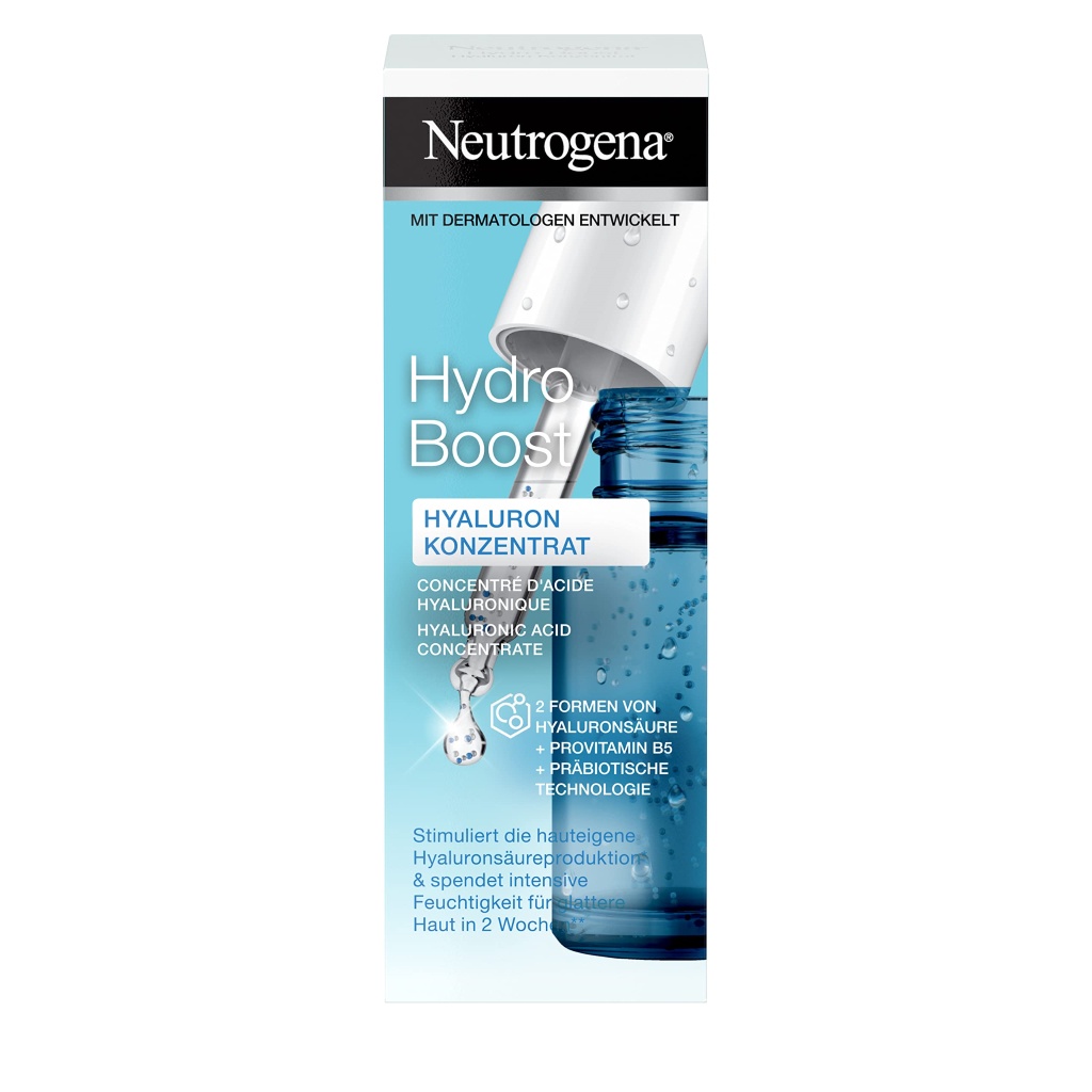 Serum Neutrogen Hyaluron với 2 dạng axit hyaluronic, Provitamin B5 & Công nghệ Prebiotic, Dưỡng ẩm chuyên sâu