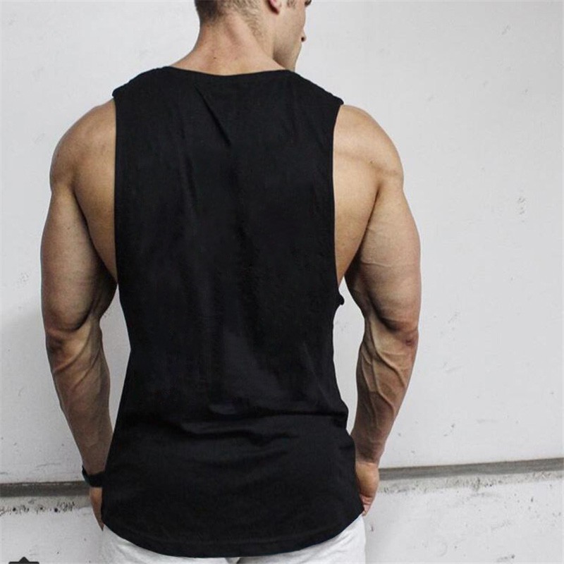 Áo thun ba lỗ in chữ đơn giản phong cách năng động trẻ trung