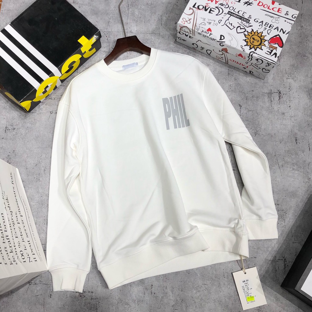 Áo sweater nỉ cotton dày dặn dài tay nam cao cấp ANSW103 | BigBuy360 - bigbuy360.vn