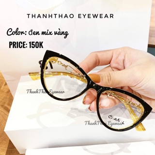 Kính Mắt Mèo Giả Cận + Hộp Đựng