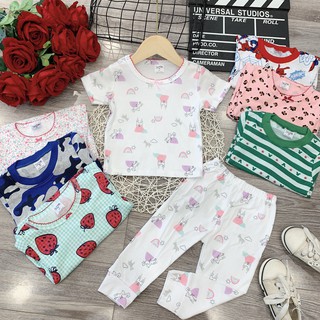 [Chọn Mẫu] Bộ lửng hè cho bé gái vải thun cotton co giãn 4 chiều tông màu nhẹ nhàng, thoáng mát mềm mại