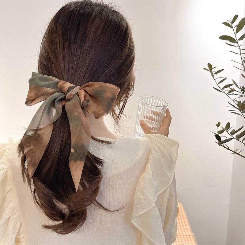 Dây Buộc Tóc Co Giãn In Họa Tiết Thời Trang Cho Nữ