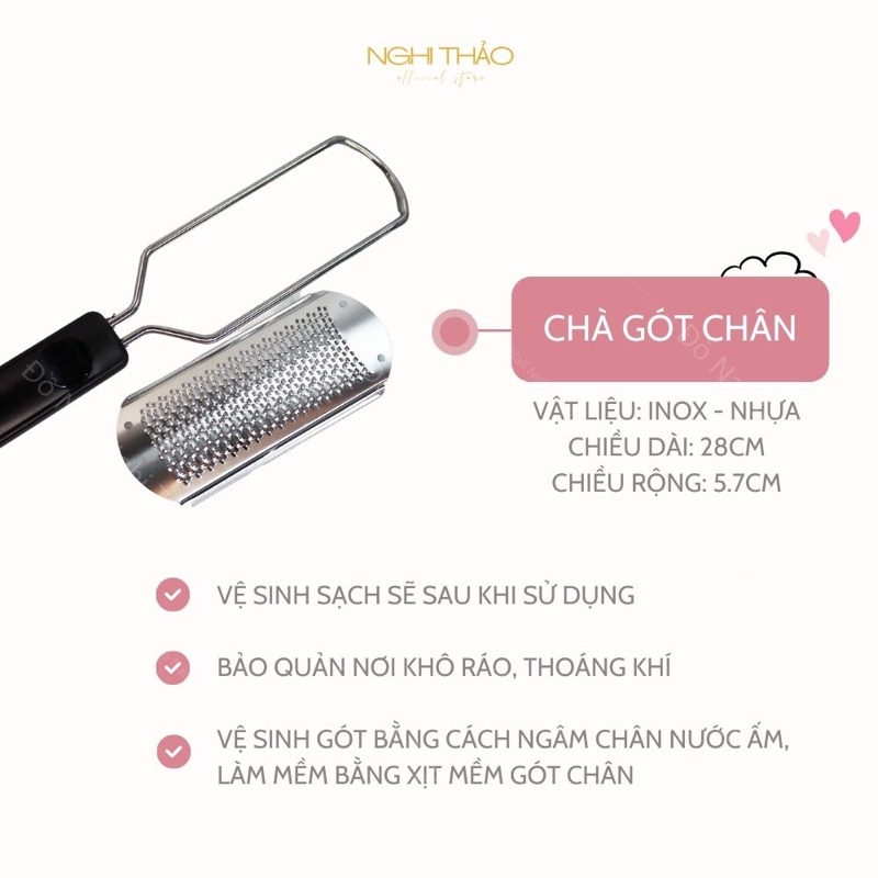 Chà gót chân inox chuyên dụng loại xịn đẹp