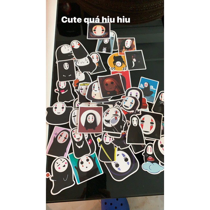 Sticker dán hoạt hình chủ đề Vô Diện chống nước sticker dán mũ bảo hiểm vali laptop cực xinh - M012