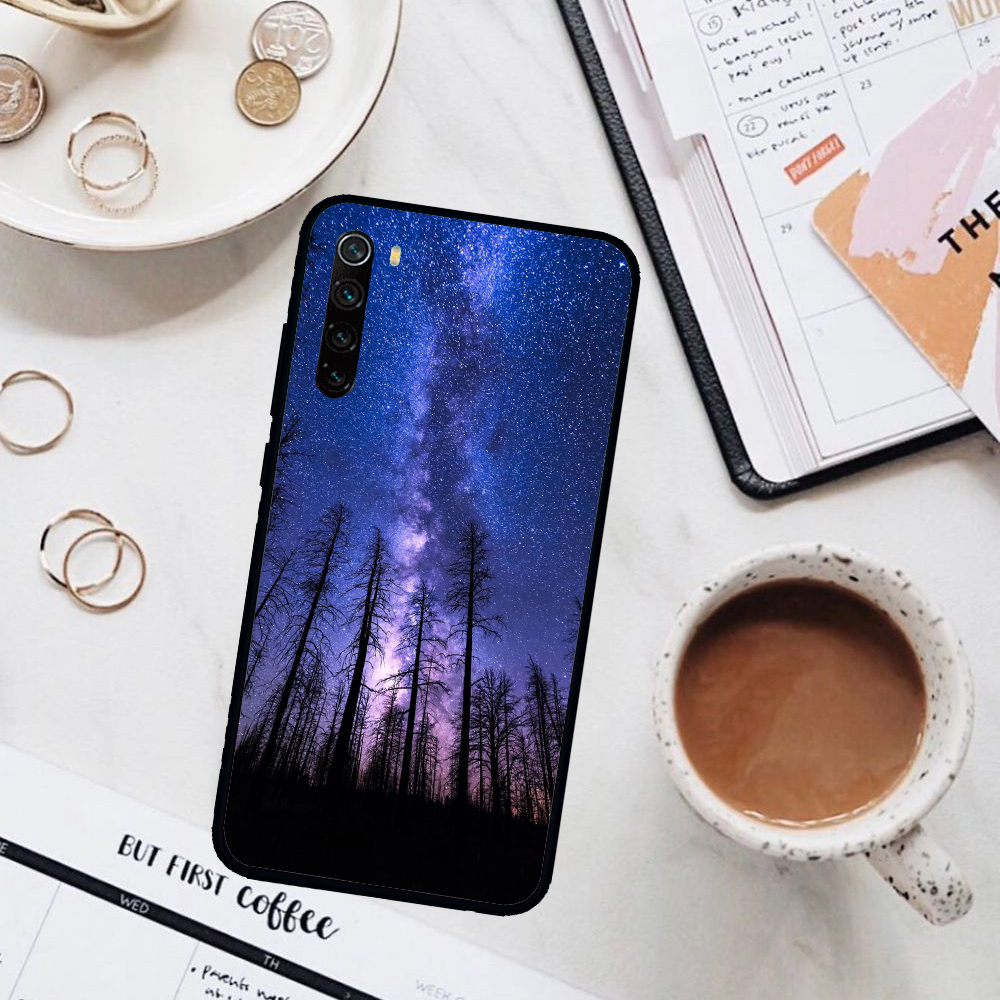 Ốp Lưng Silicone Họa Tiết Bầu Trời Đêm Thời Trang Cho Samsung Galaxy A6 2018 A70 A7 A80 S6 Edge S7 S8 S9 Plus