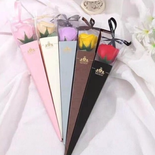 Vỏ Hộp Mika ~ Hộp Meka ~ Hộp Mica ~ Meca đựng 1 bông hoa sáp