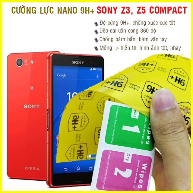 Dán cường lực dẻo nano Sony Z3 Compact, Z5 Compact
