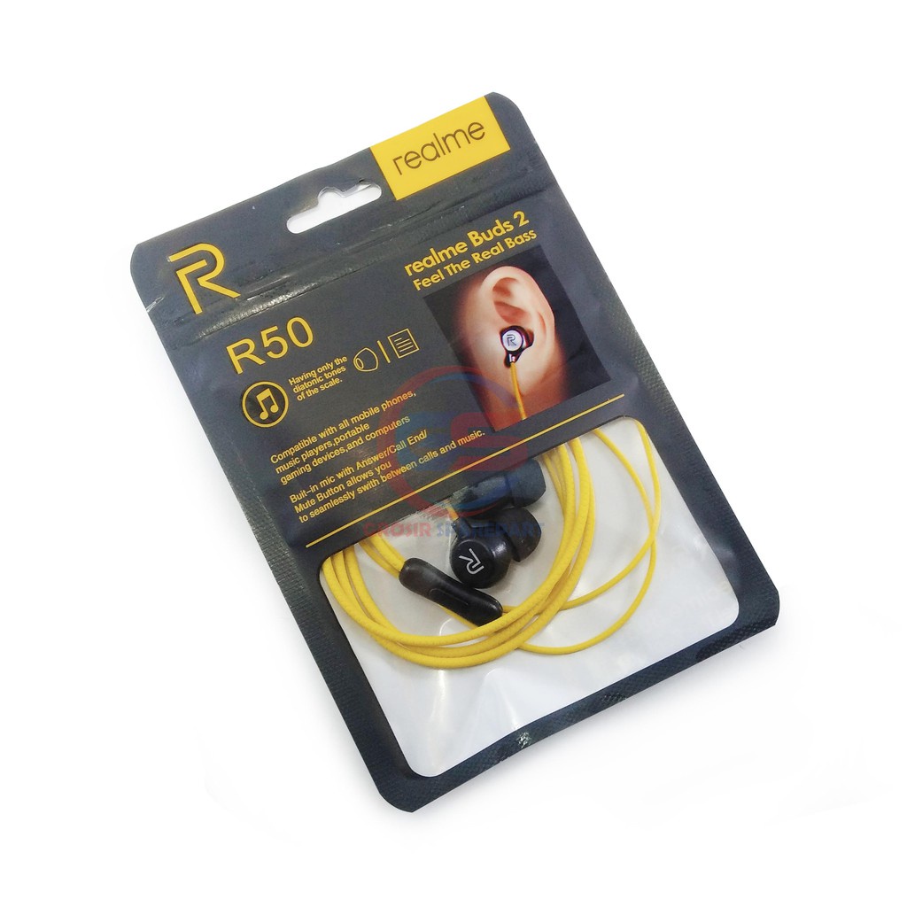 Tai Nghe In-Ear Oppo Realme R50 Ban Đầu Tai Nghe Dây Từ Dệt Giao Diện 3.5 Mm