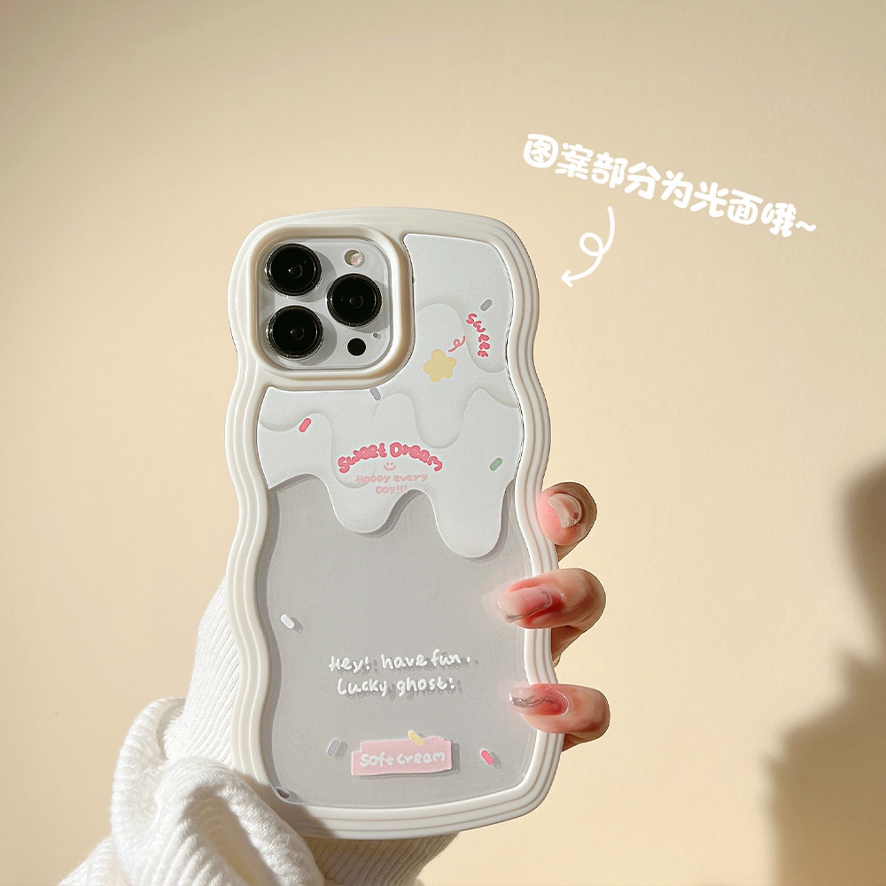 Ốp Điện Thoại Trong Suốt Viền Gợn Sóng 2 Trong 1 Kèm Dây Đeo Sợi Xích Cho Iphone 11 XS XR 12 13 PRO MAX