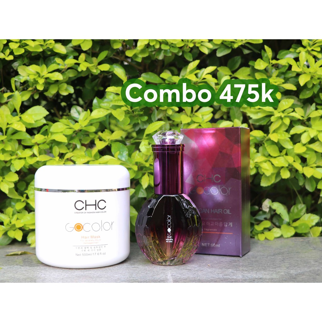Combo ủ phục hồi tóc CHC và tinh dầu dưỡng tóc CHC chính hãng