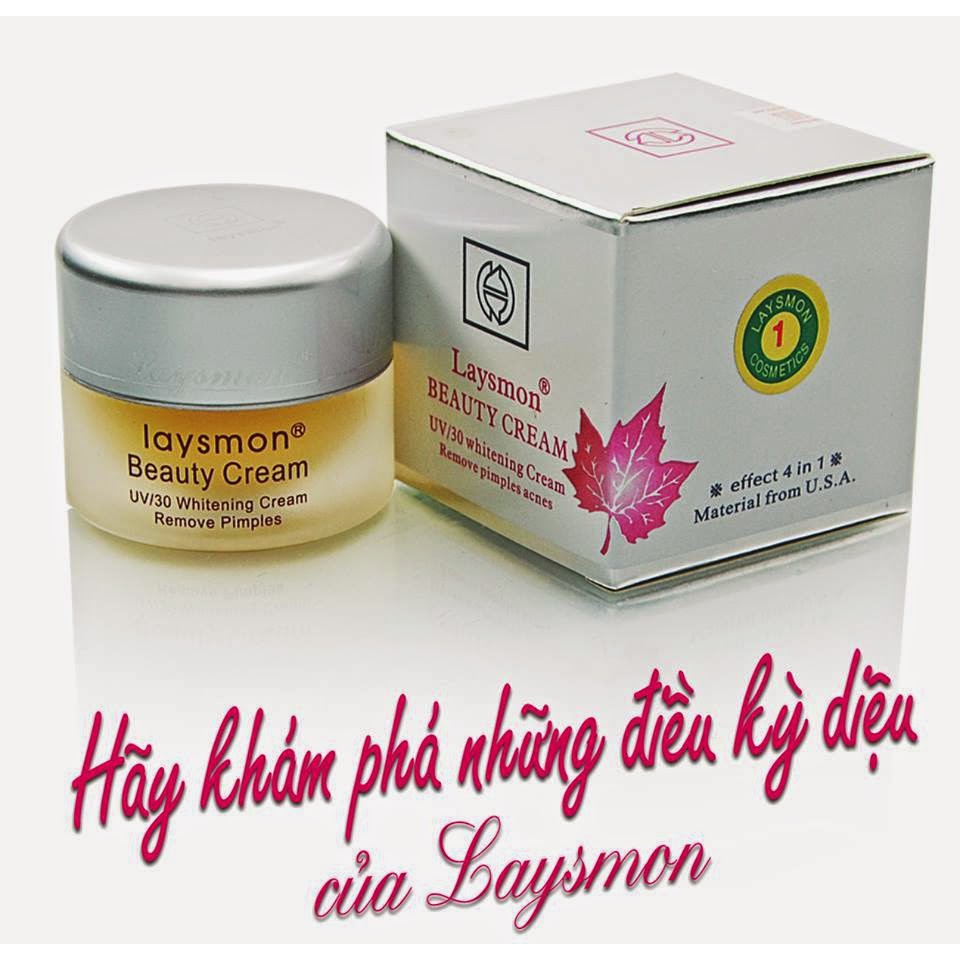 Kem Laysmon làm trắng da, ngừa mụn chống nắng Laysmon 15g