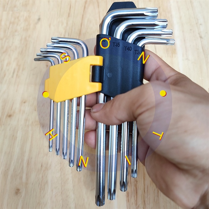 Lục giác bông 9 cây ngắn Tolsen 20056 , dài 20057