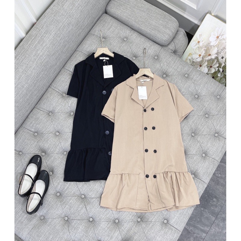 váy sơ mi đuôi cá cổ vest | BigBuy360 - bigbuy360.vn