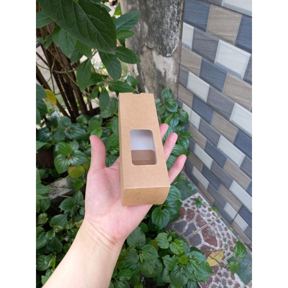 50 cái - Hộp giấy kraft đựng tinh dầu 100ml chai thuy tinh nước hoa chiết quà tặng - Hộp số 30