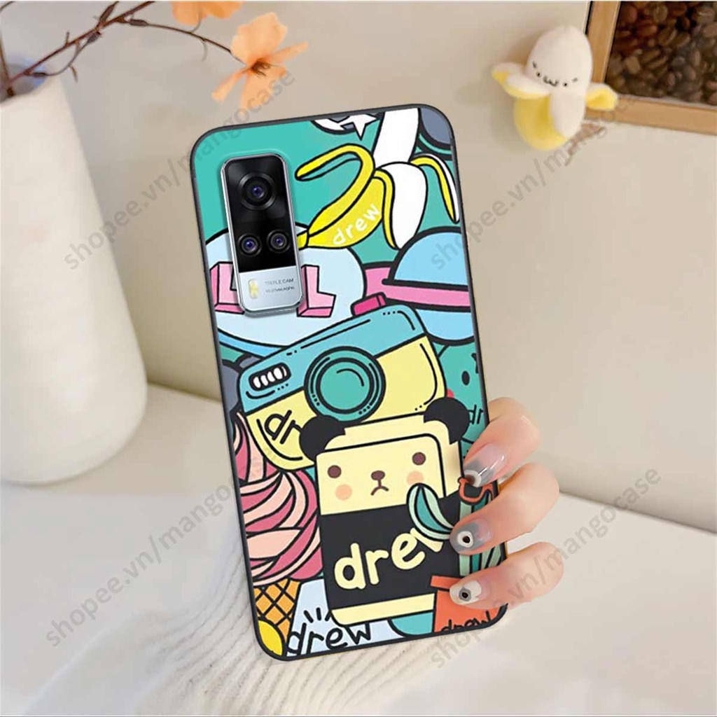 Ốp lưng điện thoại Vivo Y51 2020 drew, kaws, bape cao cấp, vỏ ốp rẻ đẹp