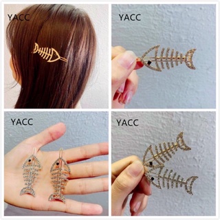 Kẹp tóc xương cá gắn đá