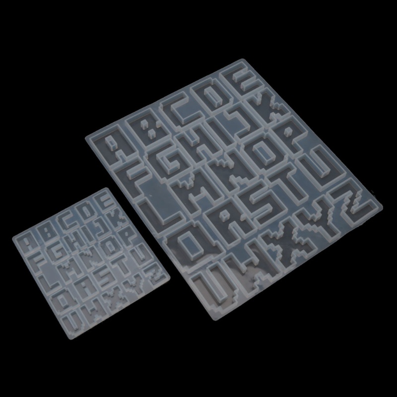 Khuôn Silicone Làm Móc Khóa / Trang Sức Hình Chữ Cái Pixel DIY