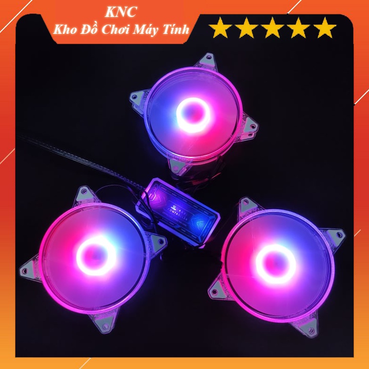 Quạt Tản Nhiệt Máy Tính Z1 Led RGB 12cm Đồng Bộ Màu Hub Quạt Coolmoon, Hub Sync Mainboard