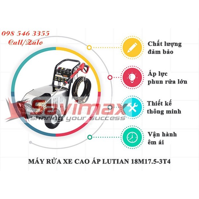 Máy rửa xe, máy rửa ô tô áp lực cao Lutain - 18M17.5-3T4