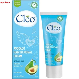 Kem Tẩy Lông Cleo Avocado Hair Removal Cream Normal Skin 50g-Màu xanh Cho Da Thường.