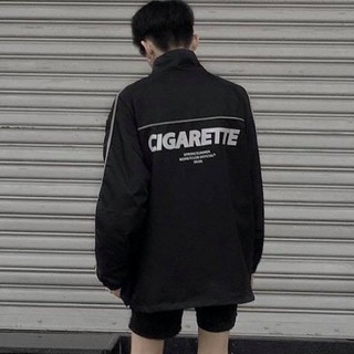 Set Khoác Cig Phản Quang phối Quần Short Kaki Đen