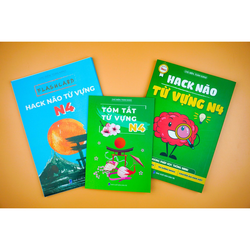 Sách Tiếng Nhật - Combo 5 Hack Não Kanji 1&2 + Hack Não Từ Vựng N5&4 + 1700 Từ Vựng Giao Tiếp