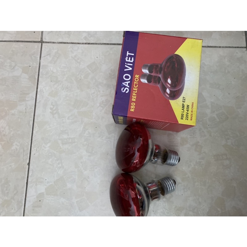 Bóng đèn hồng ngoại 45W + đui đèn liền dây (dây 5m) dùng úum gà ...