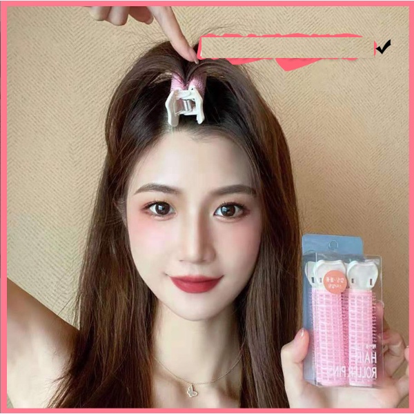 Hộp 2 Lô uốn tóc mái bay xoăn sóng tự dính kiểu dáng Hàn Quốc